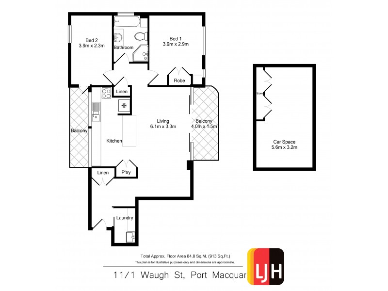 11/1 Waugh Street, Port Macquarie NSW 2444 Floorplan