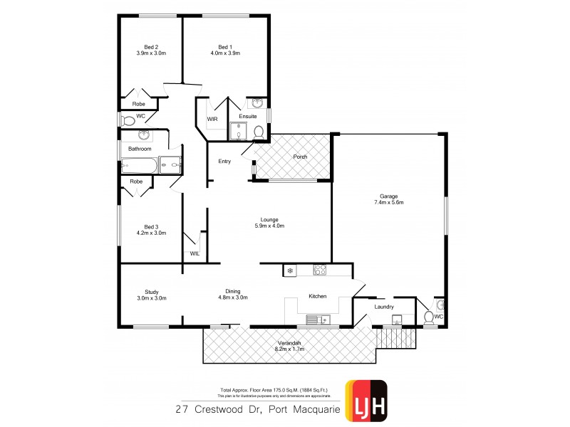 27 Crestwood Drive, Port Macquarie NSW 2444 Floorplan