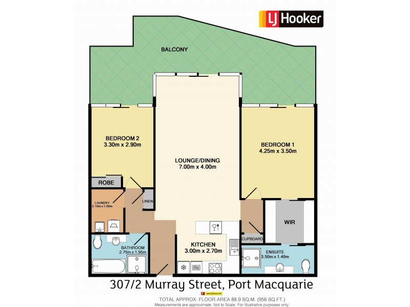 307/2 Murray Street, Port Macquarie NSW 2444 Floorplan