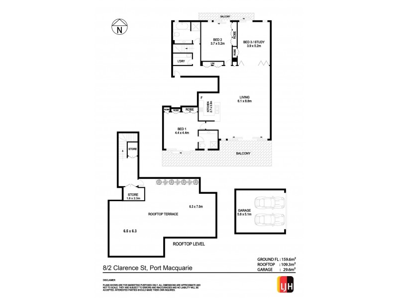 8/2 Clarence Street, Port Macquarie NSW 2444 Floorplan