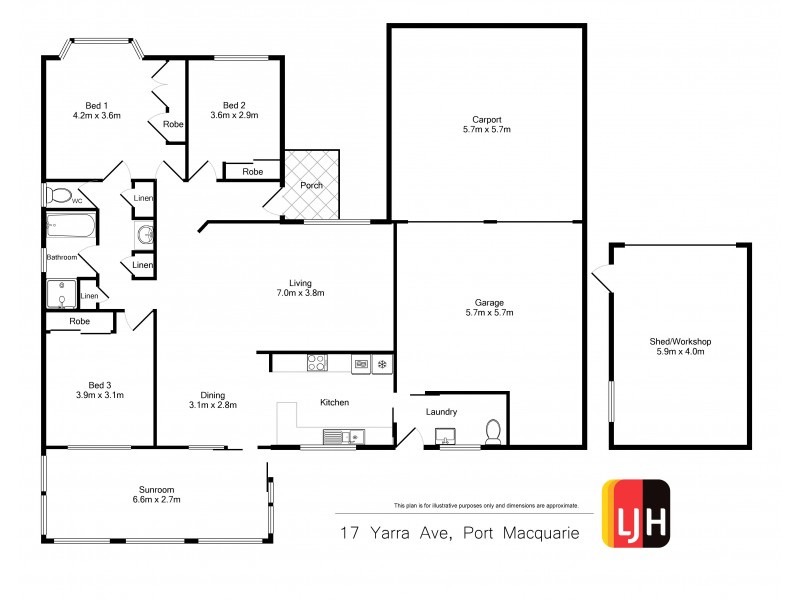17 Yarra Avenue, Port Macquarie NSW 2444 Floorplan