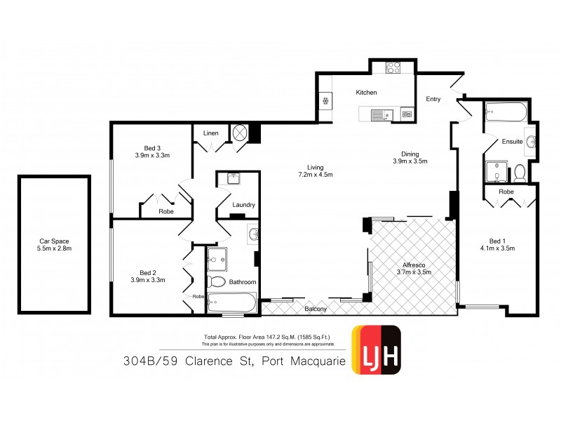 304B/59 Clarence Street, Port Macquarie NSW 2444 Floorplan