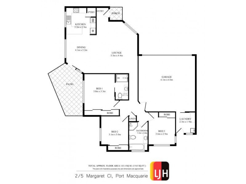 2/5 Margaret Close, Port Macquarie NSW 2444 Floorplan