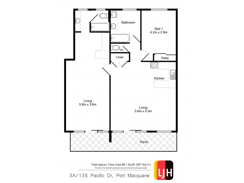 3/134 Pacific Drive, Port Macquarie NSW 2444 Floorplan