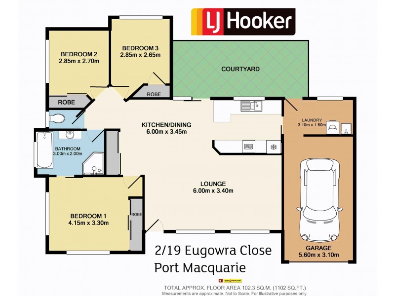 2/19 Eugowra Close, Port Macquarie NSW 2444 Floorplan