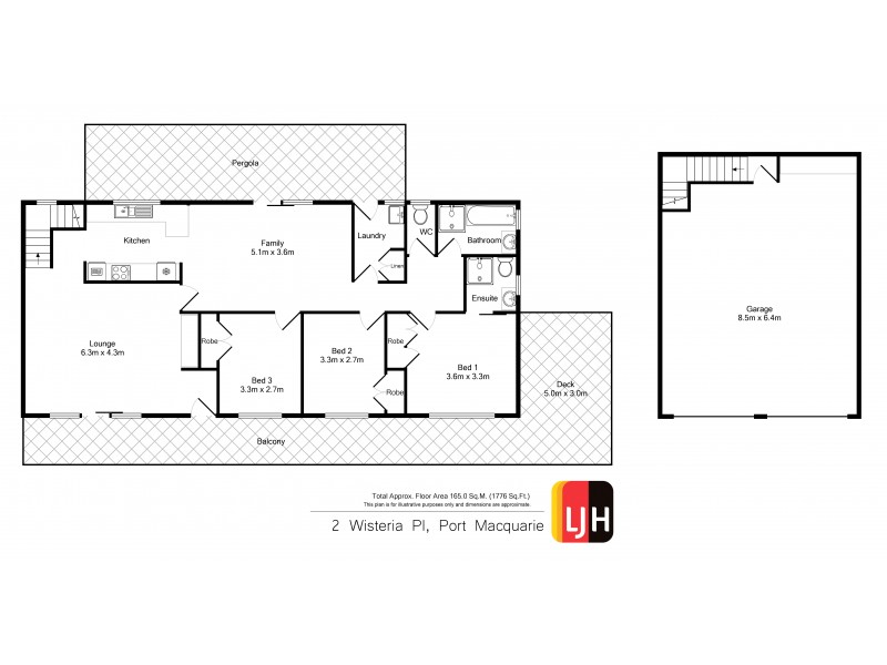 2 Wisteria Place, Port Macquarie NSW 2444 Floorplan