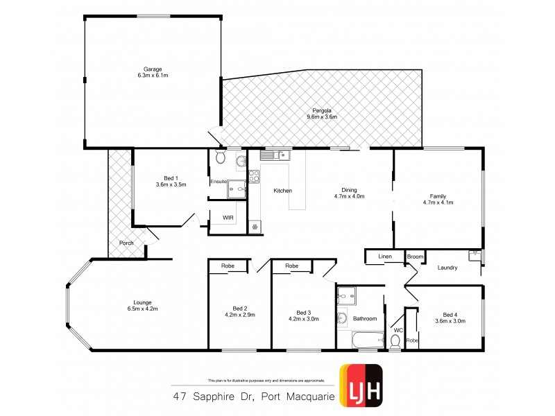 47 Sapphire Drive, Port Macquarie NSW 2444 Floorplan