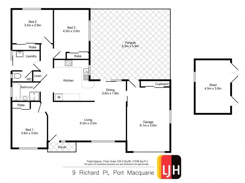 9 Richard Place, Port Macquarie NSW 2444 Floorplan