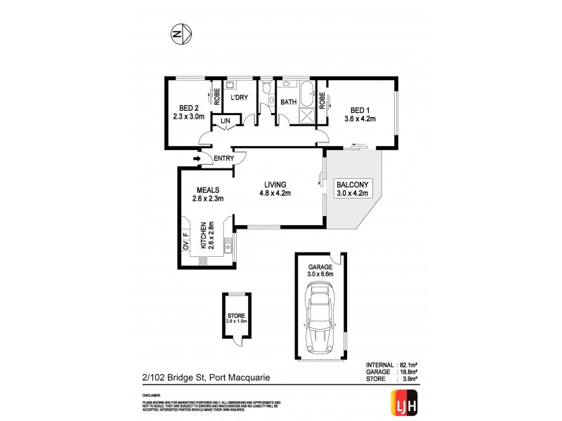 2/102 Bridge Street, Port Macquarie NSW 2444 Floorplan