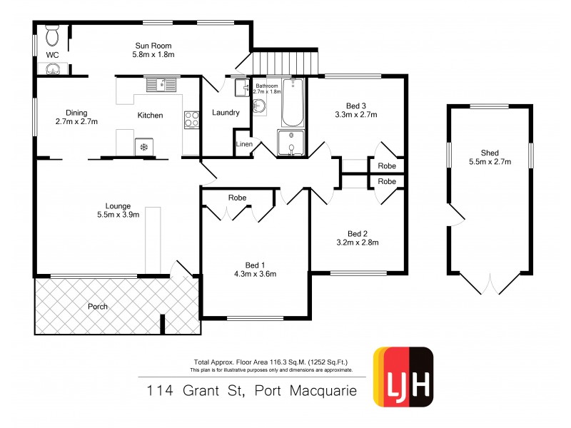 114 Grant Street, Port Macquarie NSW 2444 Floorplan