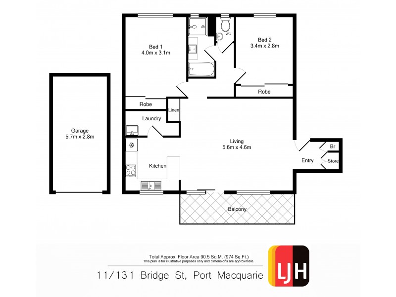 11/131 Bridge Street, Port Macquarie NSW 2444 Floorplan