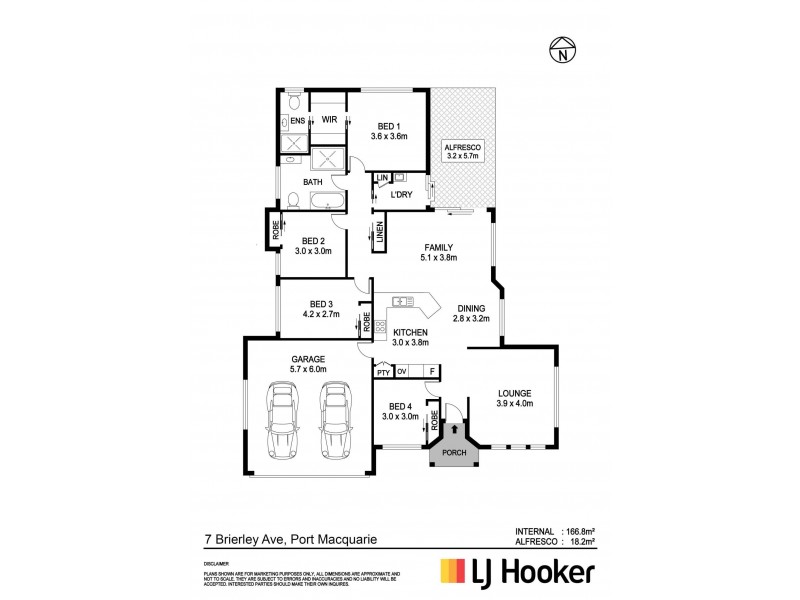 7 Brierley Avenue, Port Macquarie NSW 2444 Floorplan