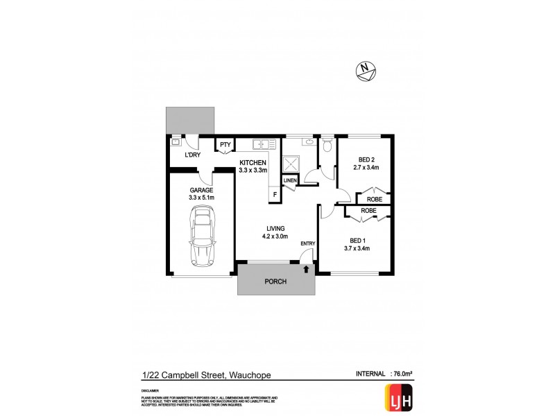 1/22 Campbell Street, Wauchope NSW 2446 Floorplan