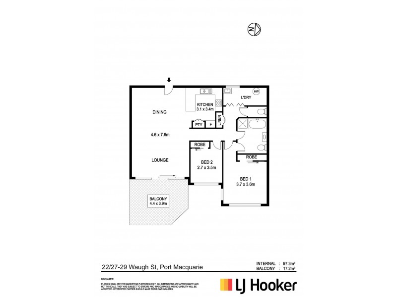 22/27-29 Waugh Street, Port Macquarie NSW 2444 Floorplan