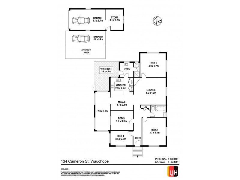 134 Cameron Street, Wauchope NSW 2446 Floorplan