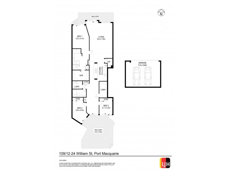 109/12-24 William Street, Port Macquarie NSW 2444 Floorplan