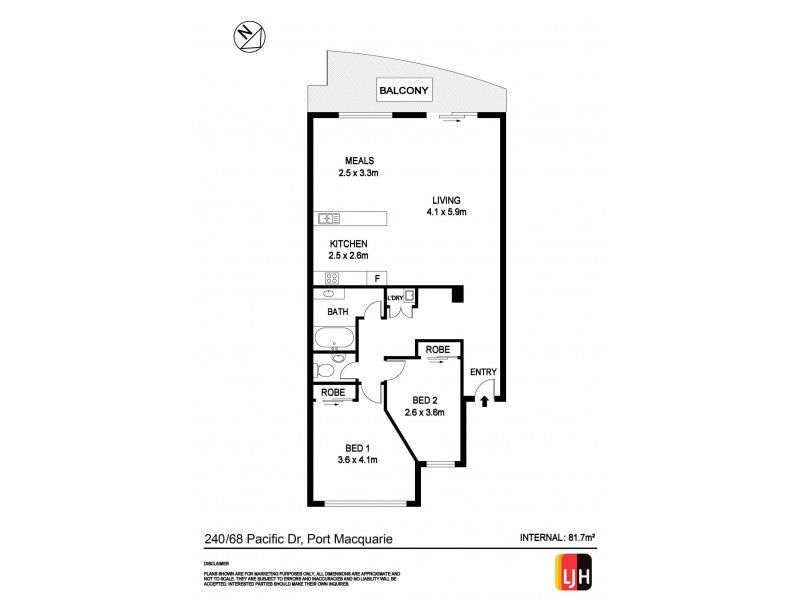 240/68 Pacific Drive, Port Macquarie NSW 2444 Floorplan