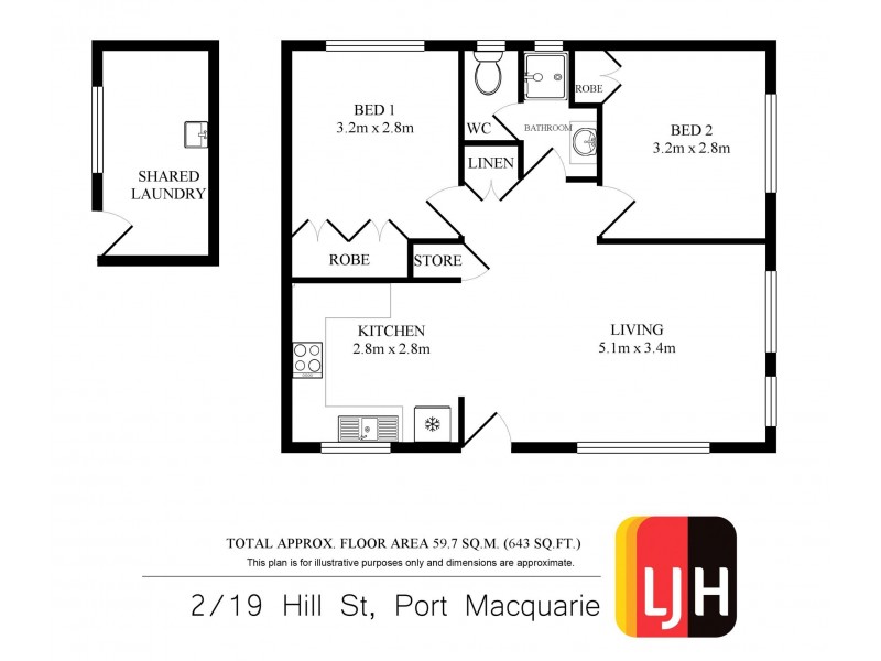2/19 Hill Street, Port Macquarie NSW 2444 Floorplan