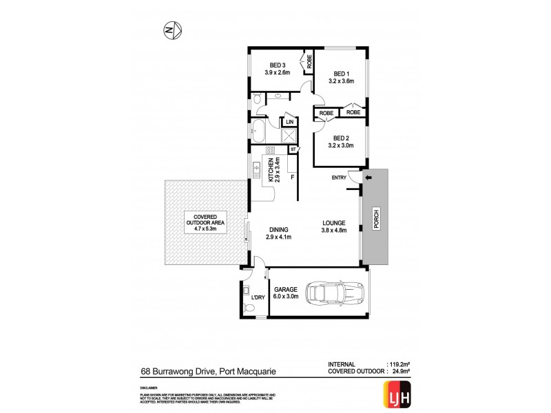 68 Burrawong Drive, Port Macquarie NSW 2444 Floorplan