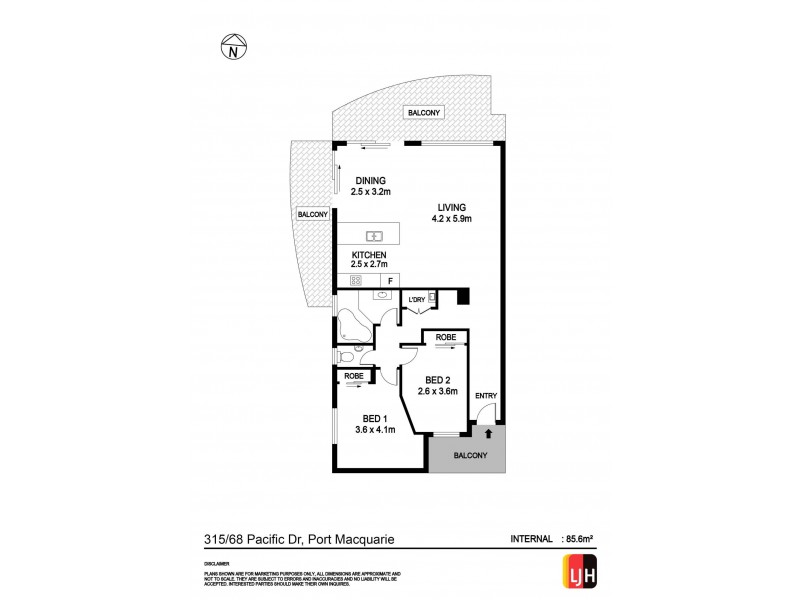 315/68 Pacific Drive, Port Macquarie NSW 2444 Floorplan