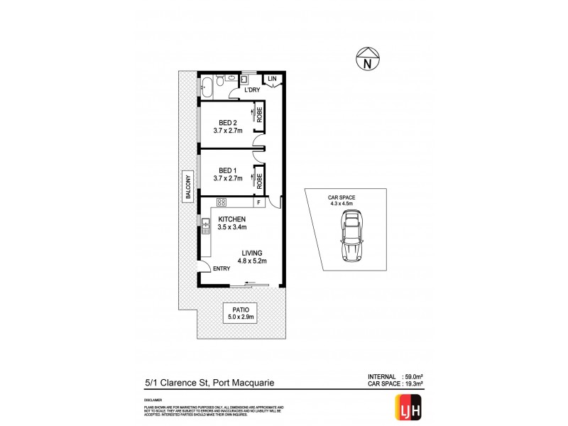 5/1 Clarence Street, Port Macquarie NSW 2444 Floorplan