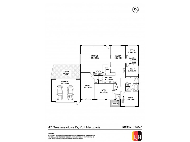 47 Greenmeadows Drive, Port Macquarie NSW 2444 Floorplan