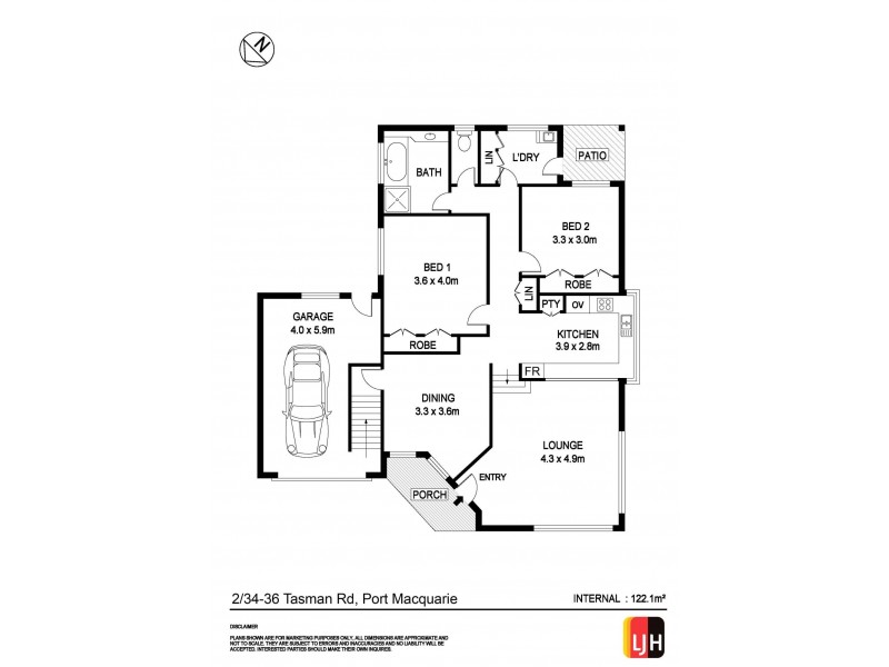 2/34-36 Tasman Road, Port Macquarie NSW 2444 Floorplan