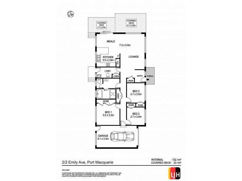2/2 Emily Avenue, Port Macquarie NSW 2444 Floorplan