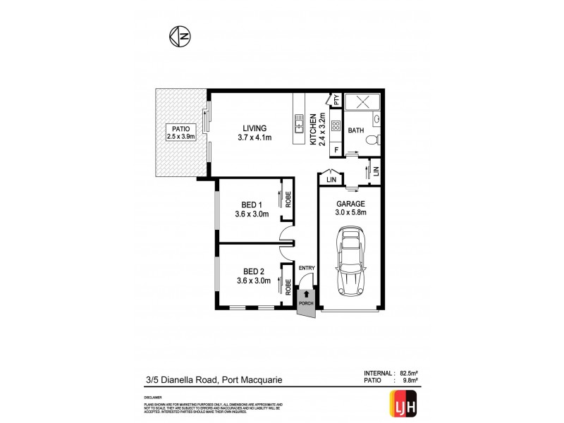 3/5 Dianella Road, Port Macquarie NSW 2444 Floorplan