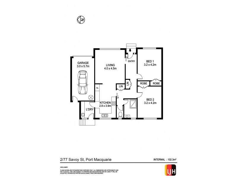 2/77 Savoy Street, Port Macquarie NSW 2444 Floorplan