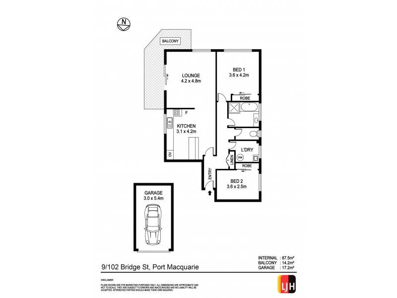 9/102 Bridge Street, Port Macquarie NSW 2444 Floorplan