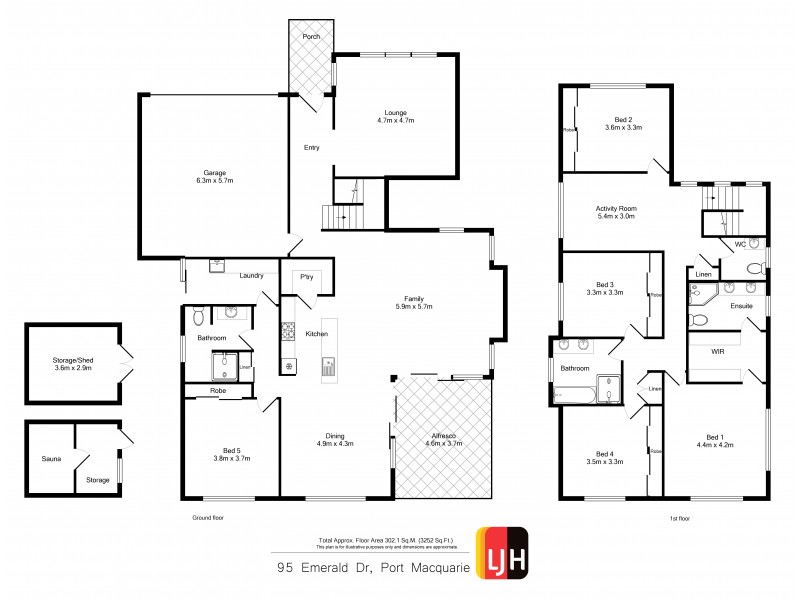 95 Emerald Drive, Port Macquarie NSW 2444 Floorplan