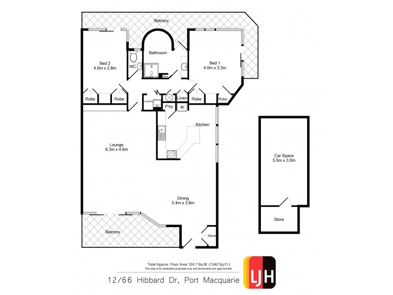 12A/66-68 Hibbard Drive, Port Macquarie NSW 2444 Floorplan