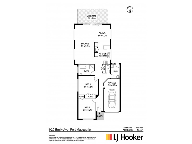 1/29 Emily Avenue, Port Macquarie NSW 2444 Floorplan