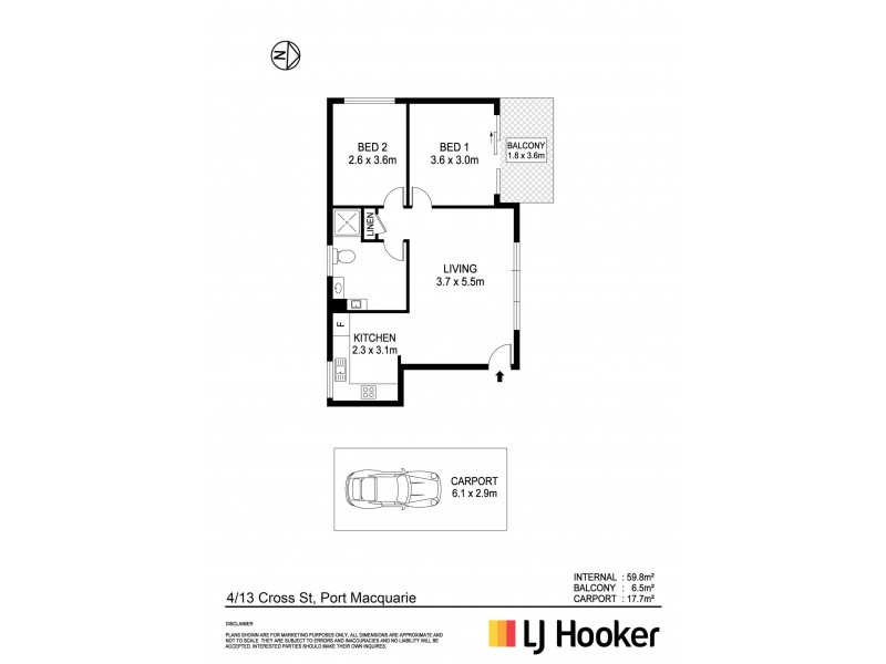 4/13 Cross Street, Port Macquarie NSW 2444 Floorplan