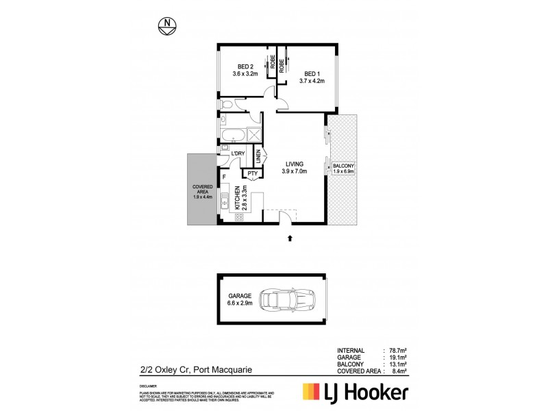 2/2 Oxley Crescent, Port Macquarie NSW 2444 Floorplan