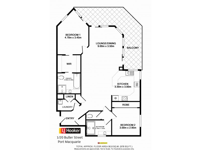 1/20 Buller Street, Port Macquarie NSW 2444 Floorplan