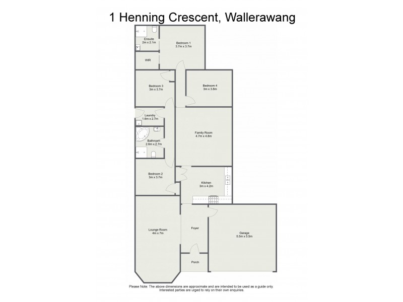 1 Henning Crescent, Wallerawang NSW 2845 Floorplan