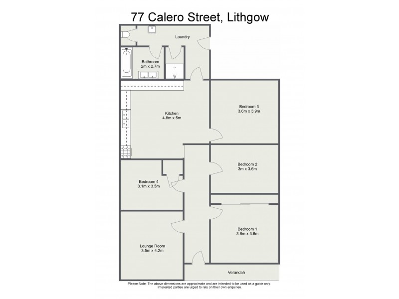 77 Calero Street, Lithgow NSW 2790 Floorplan