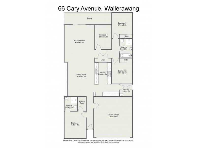 66 Cary Avenue, Wallerawang NSW 2845 Floorplan