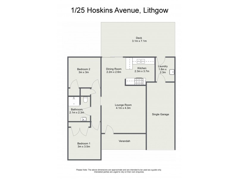 1/25 Hoskins Avenue, Lithgow NSW 2790 Floorplan