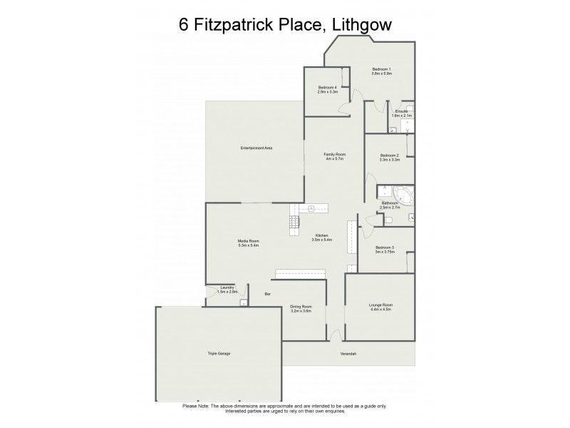 6 Fitzpatrick Place, Lithgow NSW 2790 Floorplan