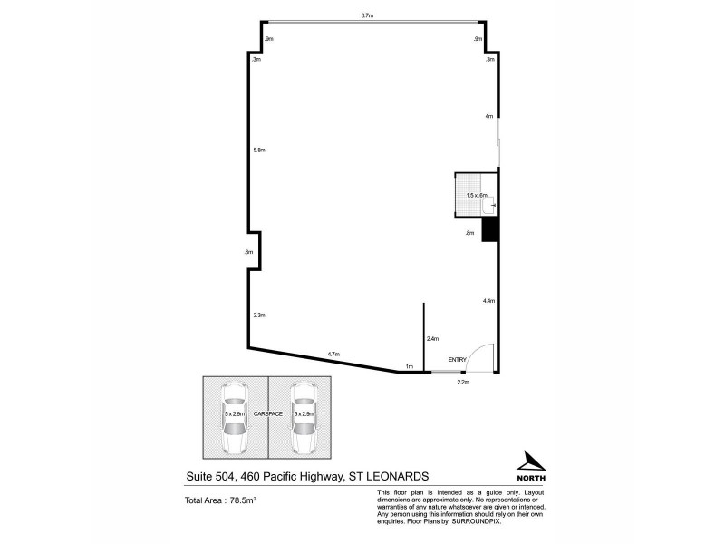 504/460 Pacific Highway, St Leonards NSW 2065 Floorplan