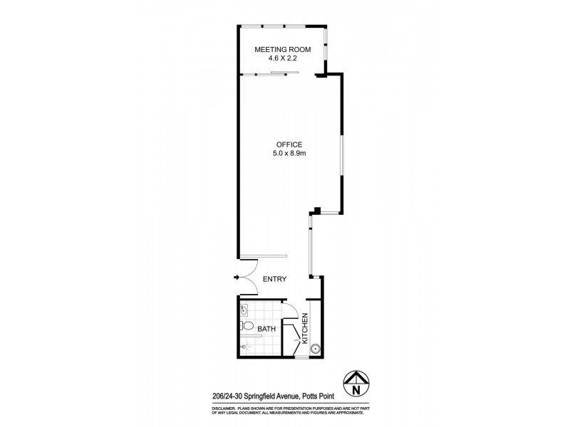 206/24 Springfield Avenue, Elizabeth Bay NSW 2011 Floorplan