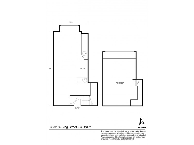 304/155 King Street, Sydney NSW 2000 Floorplan