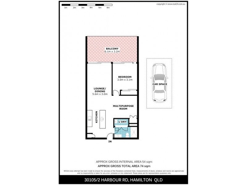 30105/2 Harbour Road, Hamilton QLD 4007 Floorplan