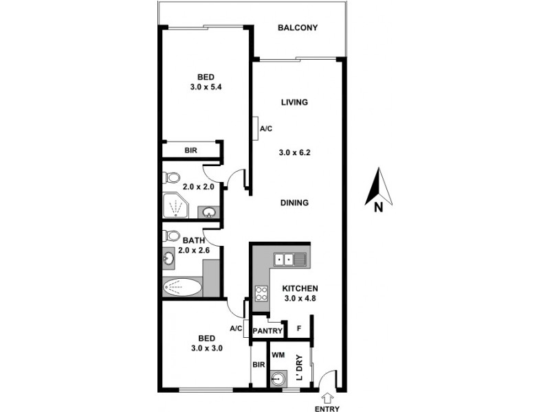 8/14 Macquarie Street, Teneriffe QLD 4005 Floorplan
