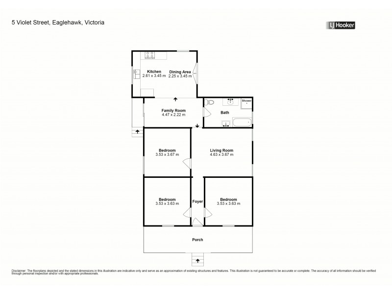 5 Violet Street, Eaglehawk VIC 3556 Floorplan