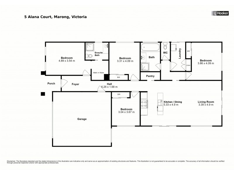 5 Alana Court, Marong VIC 3515 Floorplan