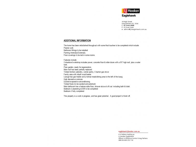 22 Vernon Street, Korong Vale VIC 3520 Floorplan